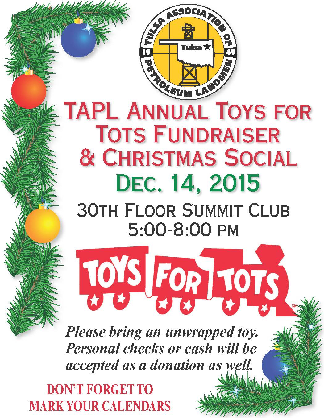 Event Toys for Tots Christmas Social